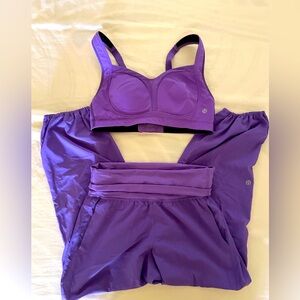 Lululemon bright Purple Women's workout Set